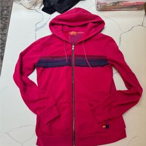 Aviator Nation 5 stripe Zip-Up Hoodie